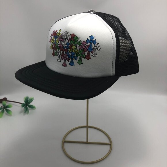 Chrome Hearts white hat with multicolored cross design - Picture 5 of 6